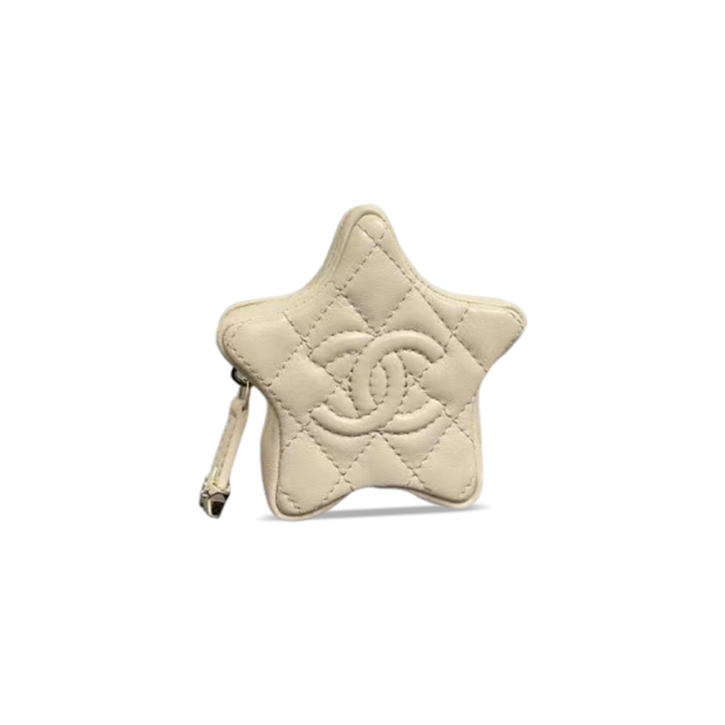 Ch**el 26c star-shaped classic quilted leather mini coin purse ap4985 (9.9*9.9*2.8cm)